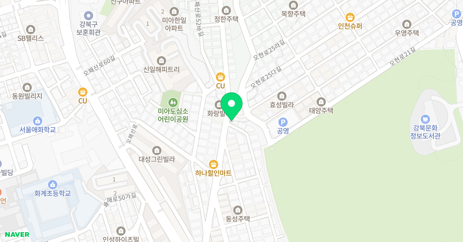 경찰태권도&점프스타 줄넘기클럽 강북점 위치
