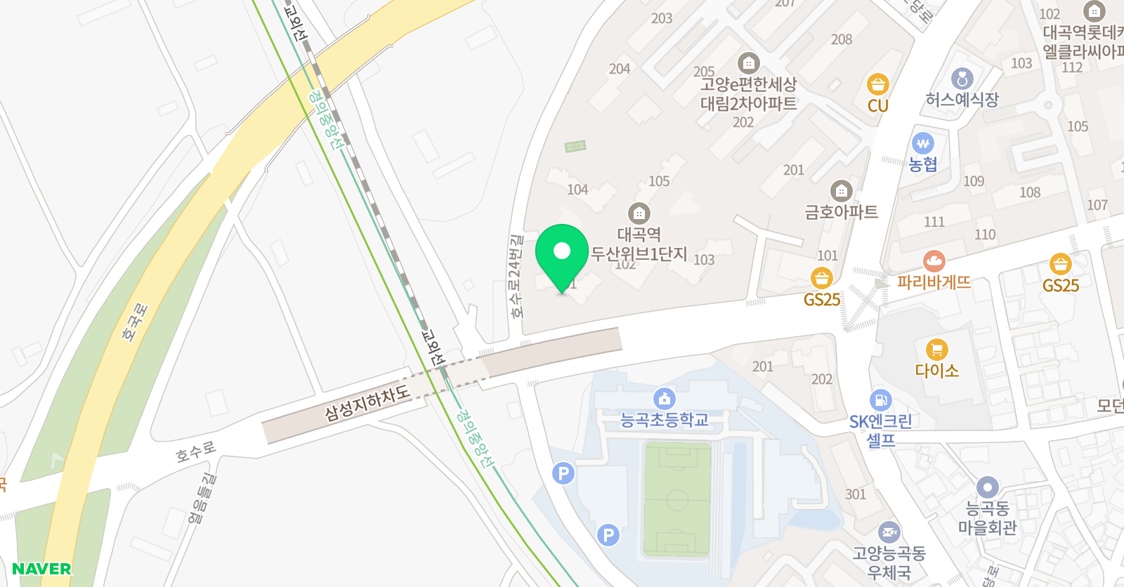 아소비 대곡두산위브점 위치