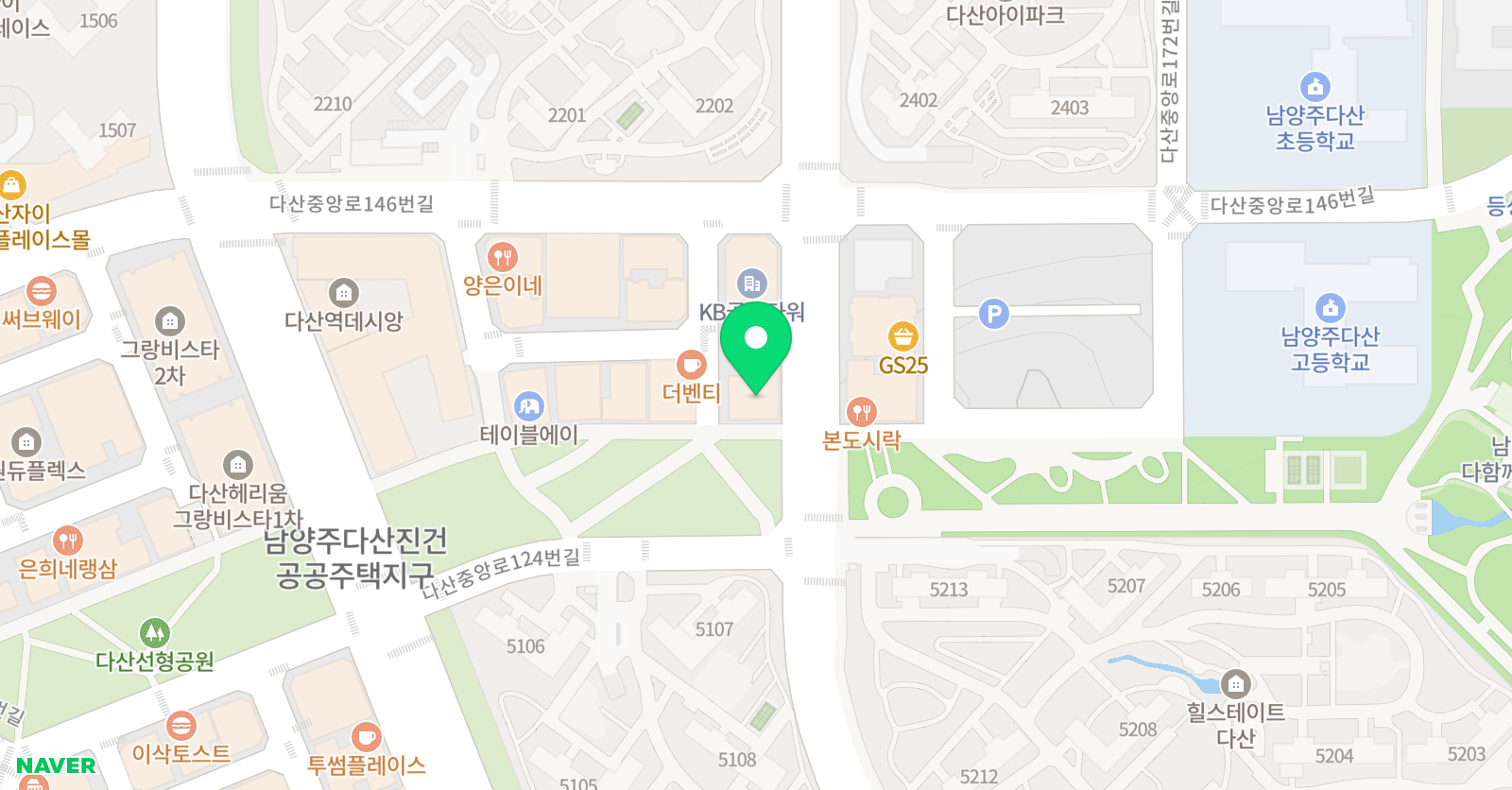 핑키 댄스학원 다산 위치