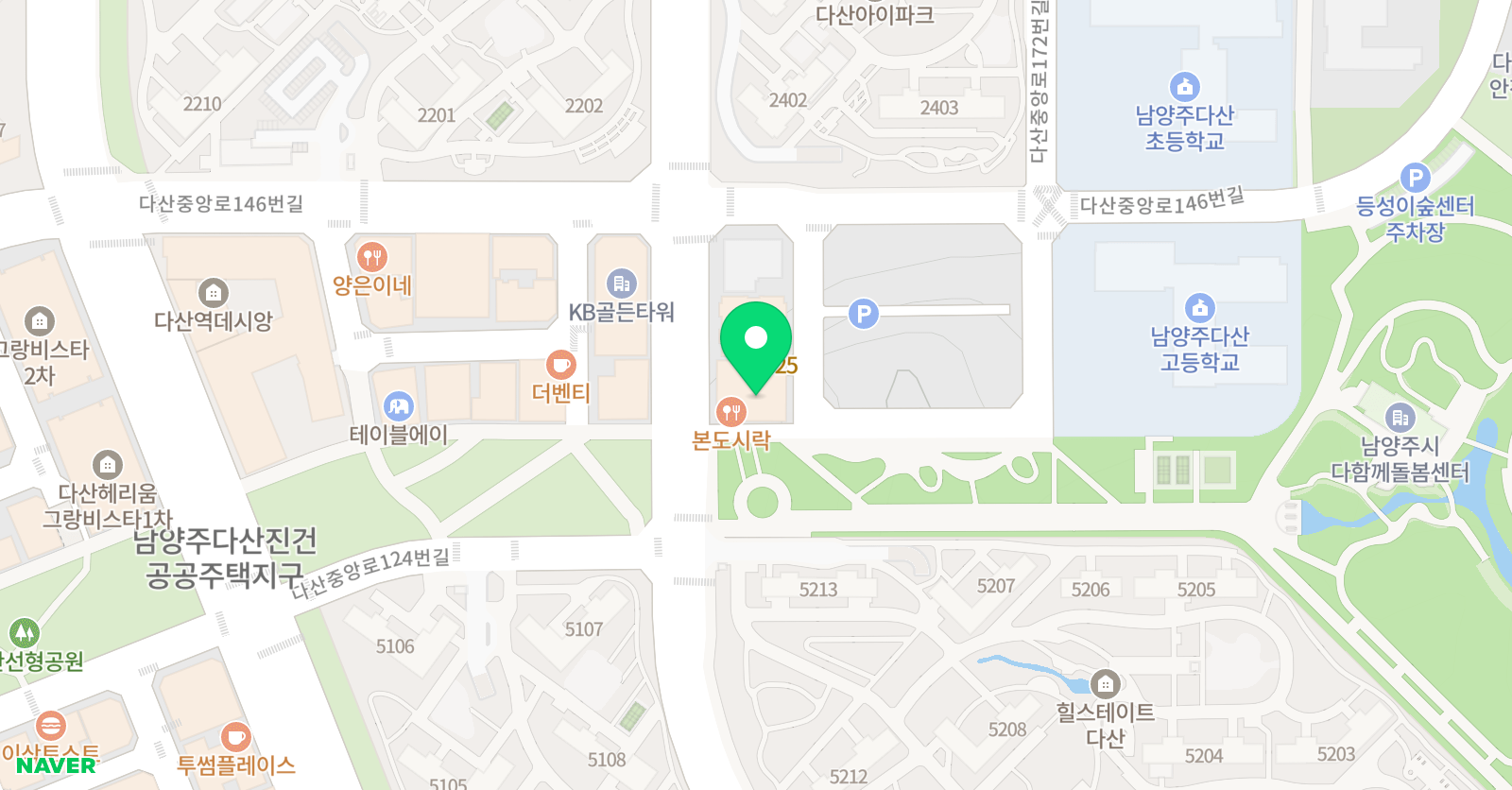 알티오라 남양주다산점 위치