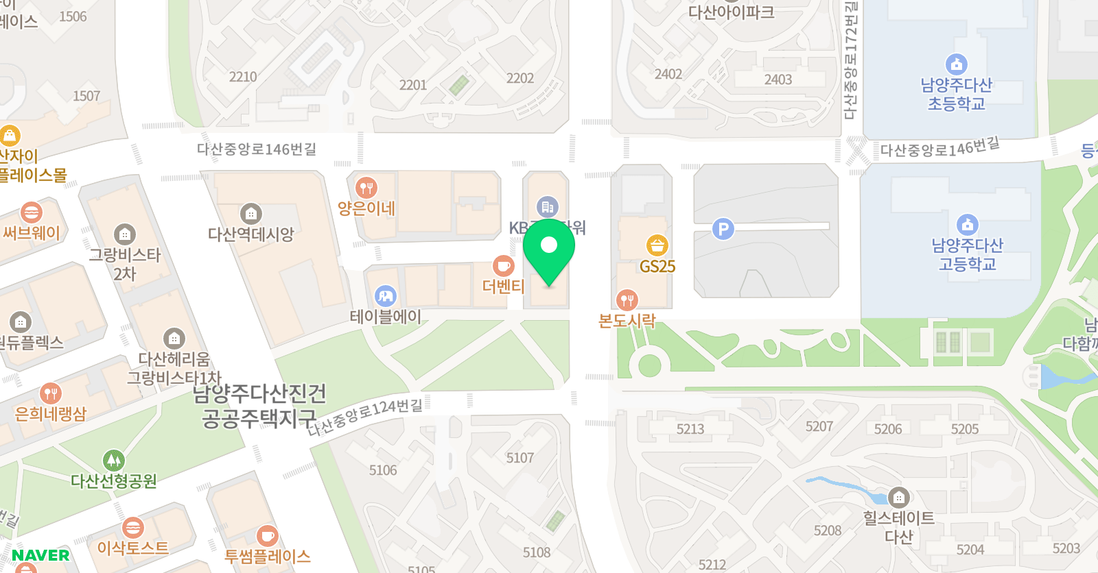 김병지축구클럽 다산진건점 위치