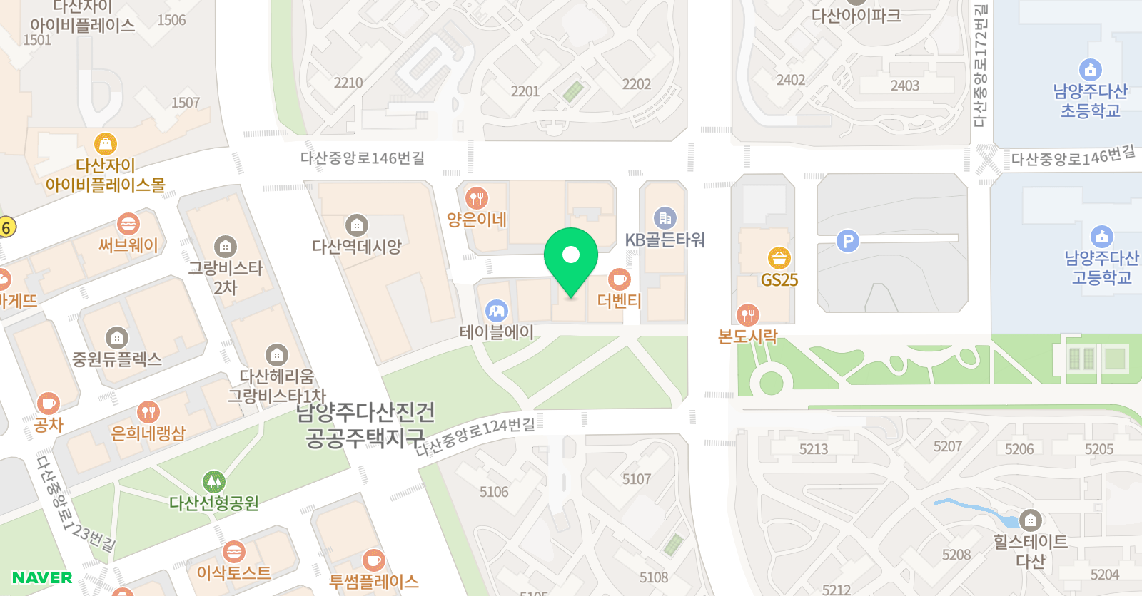 코딩앤플레이 AI코딩학원 남양주다산 위치