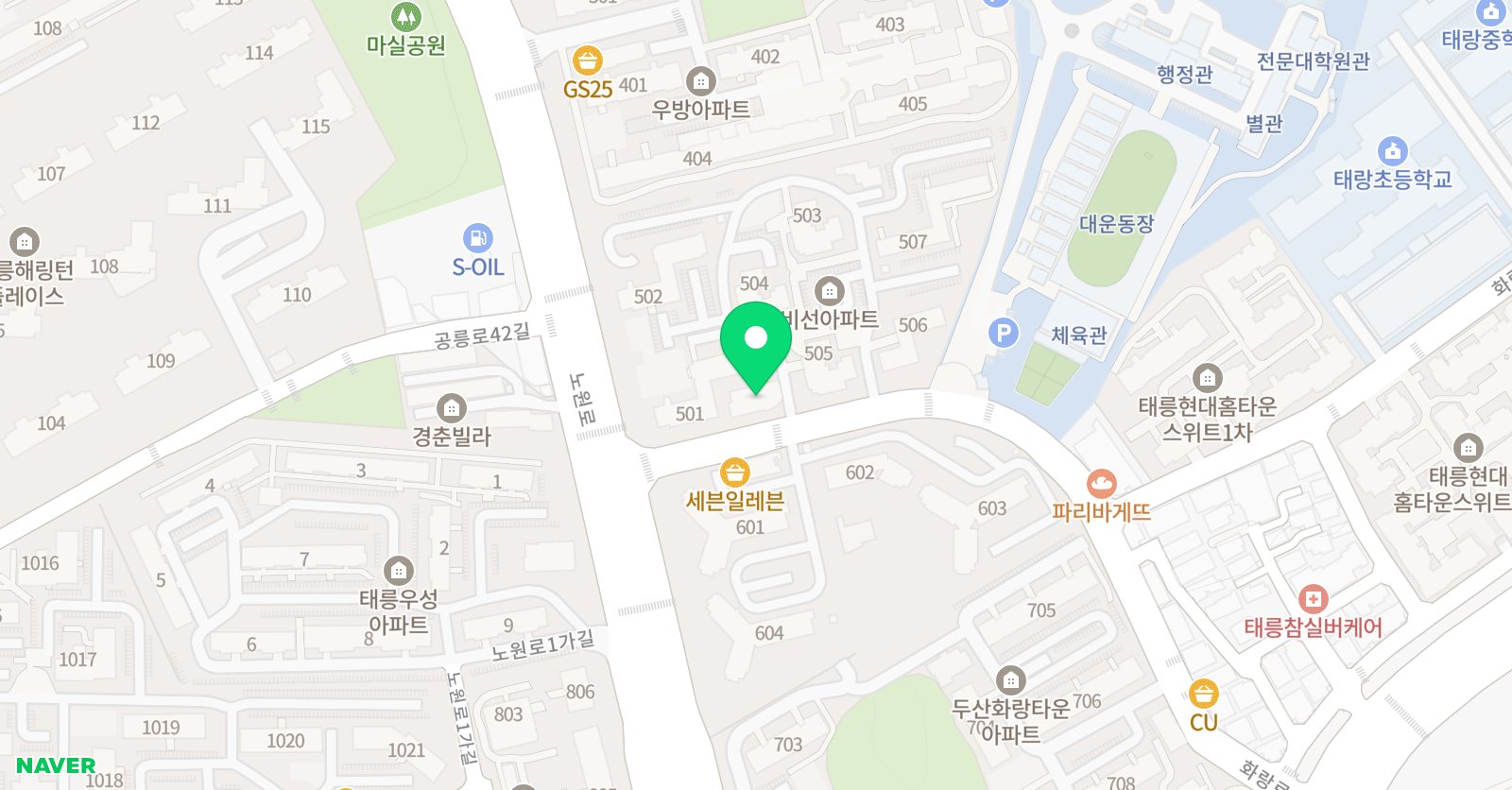 스마트해법 수학 노원공릉화랑점 위치