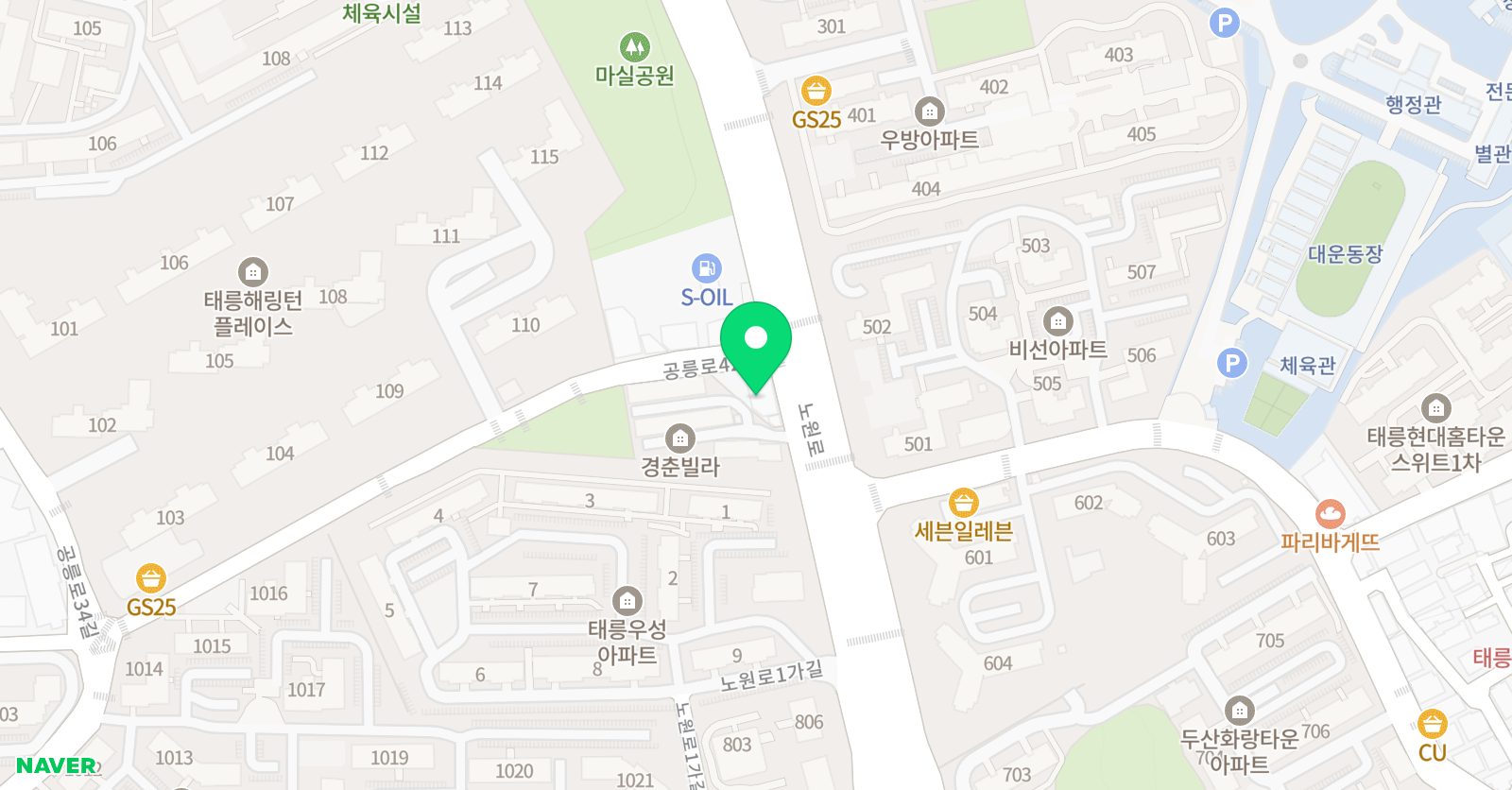 하늘교육 화랑학원 위치