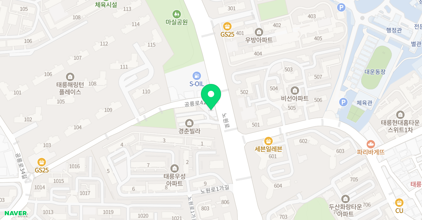 짱 수학학원 위치