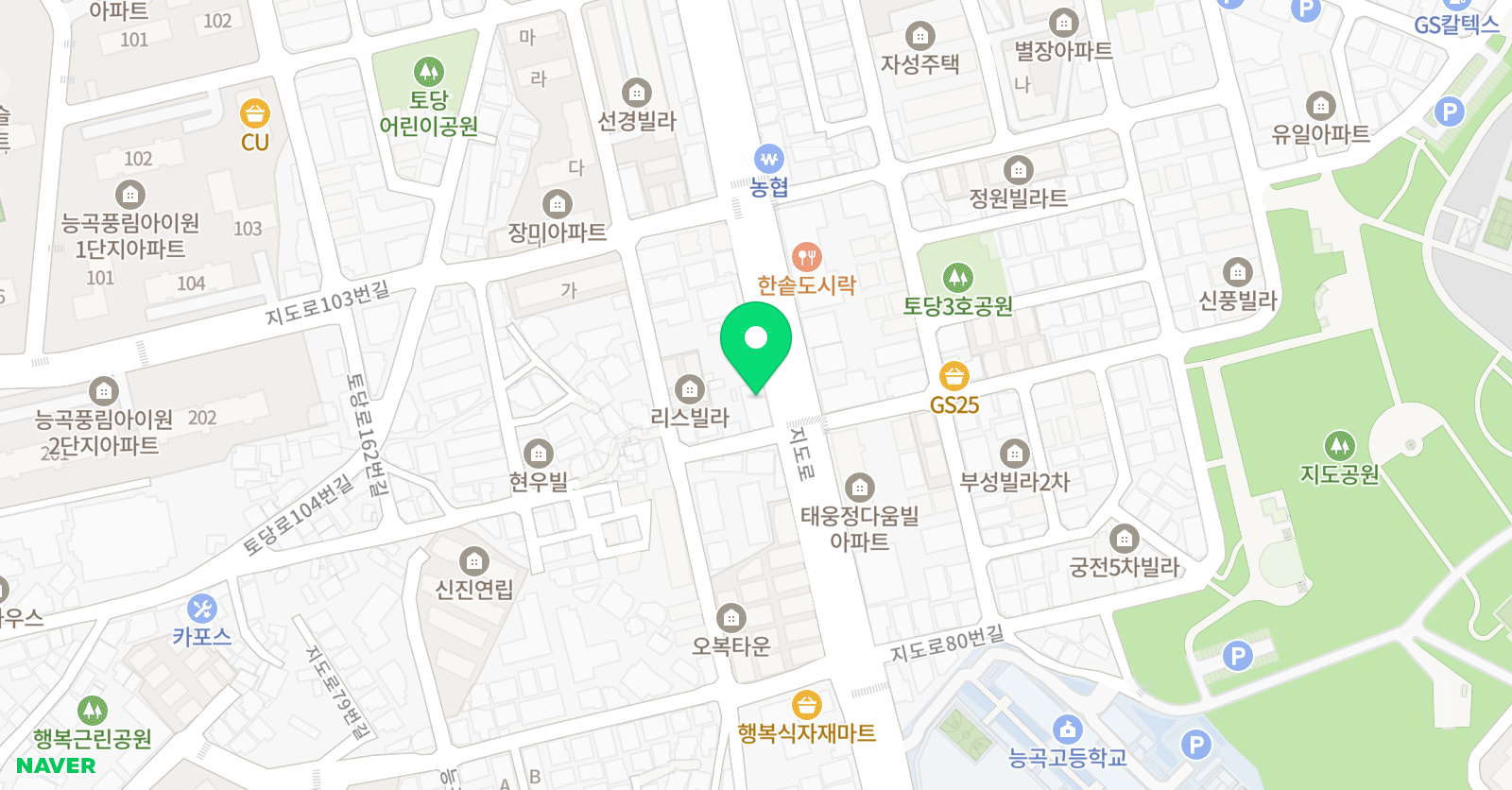 GNB 영어전문학원 능곡캠퍼스 위치