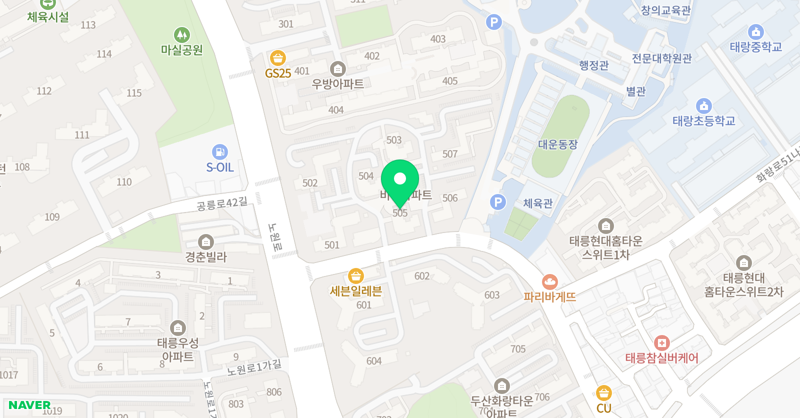 아소비 공부방 노원공릉비선점 위치