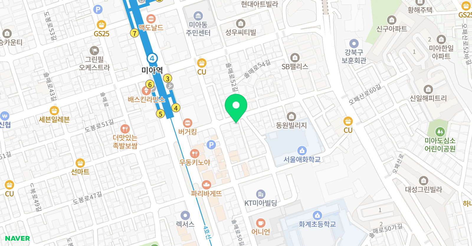 더퍼스트 수학.영어학원 위치