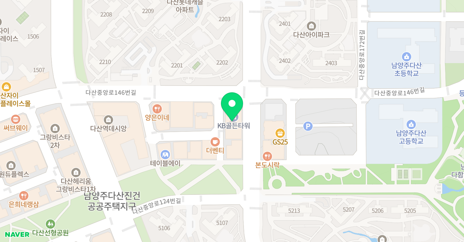 압구정명문학원 다산점 위치