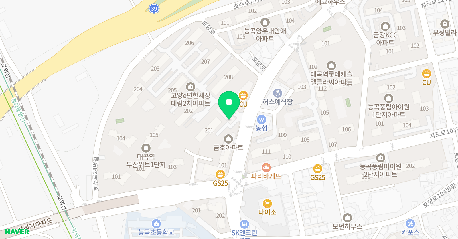 잉글리쉬무무 학습관학원 능곡제1 위치