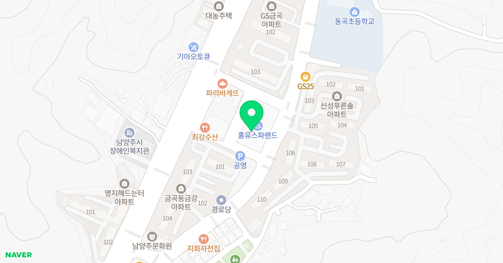 용인대동곡 태권도 위치