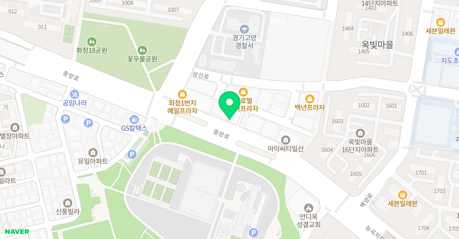 정상 어학원 화정분원 위치