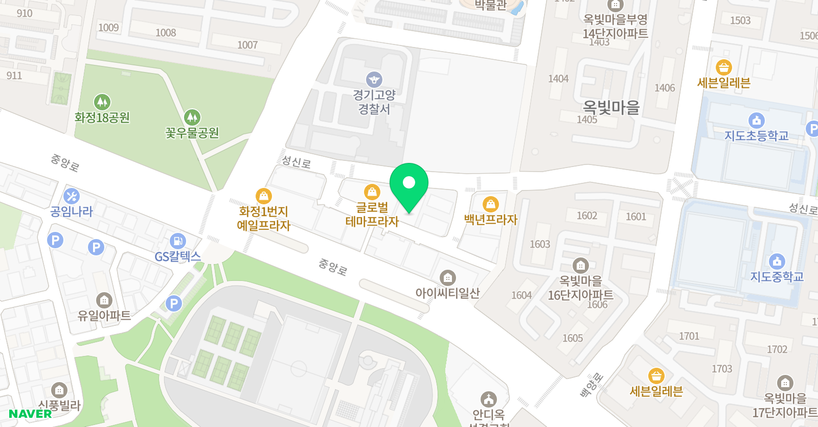 청담 어학원 화정브랜치 위치