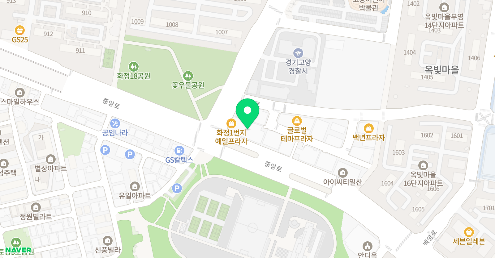 GnB어학원 화정옥빛캠퍼스 위치