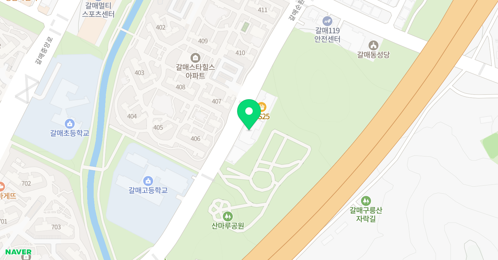 라이즈 어학원 구리남양주캠퍼스 위치