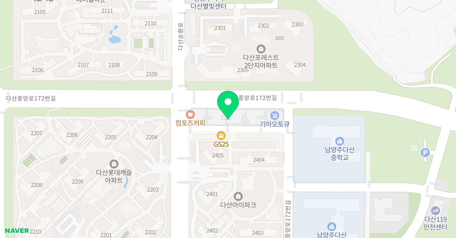 YBM잉글루 학원 하이캠퍼스 위치