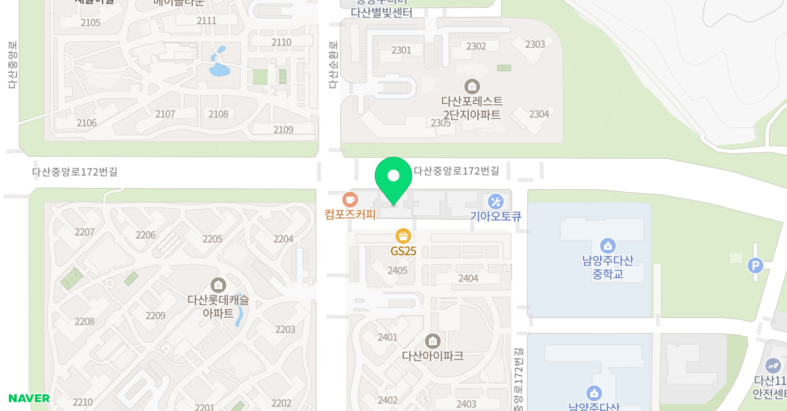 피아노천사 음악학원 다산초점 위치