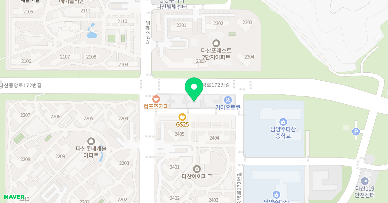 다산 칸타빌레 음악학원 위치