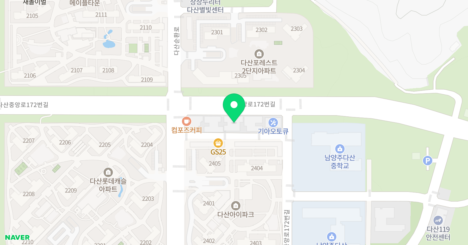 프라우드 학원 다산 위치