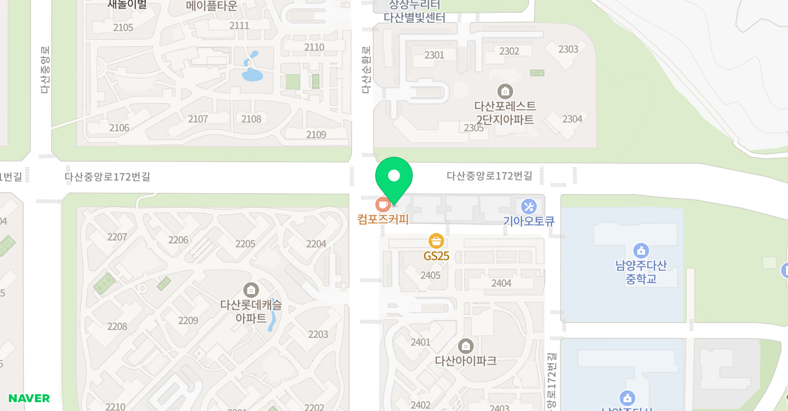 다산 용인대월드 태권도 위치