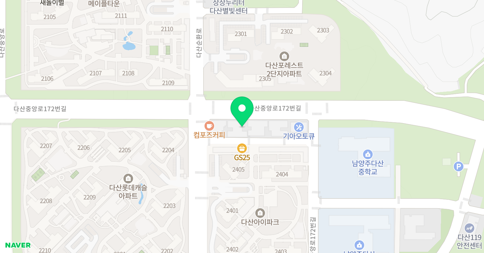 오즈아이어학원 다산캠퍼스 위치