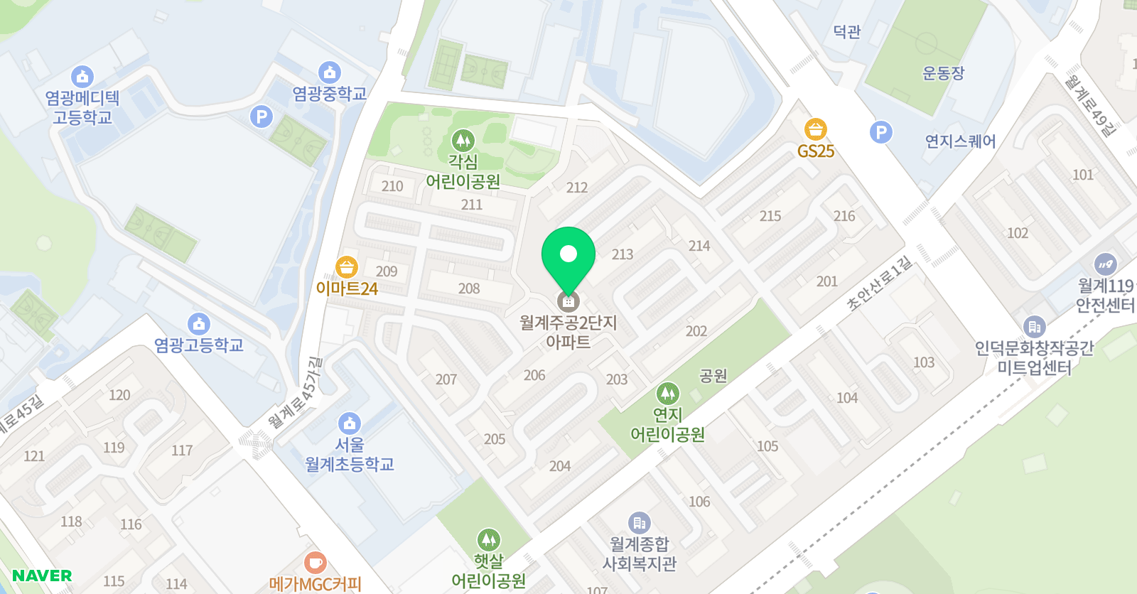 스마트해법 수학 월계주공2단지점 위치