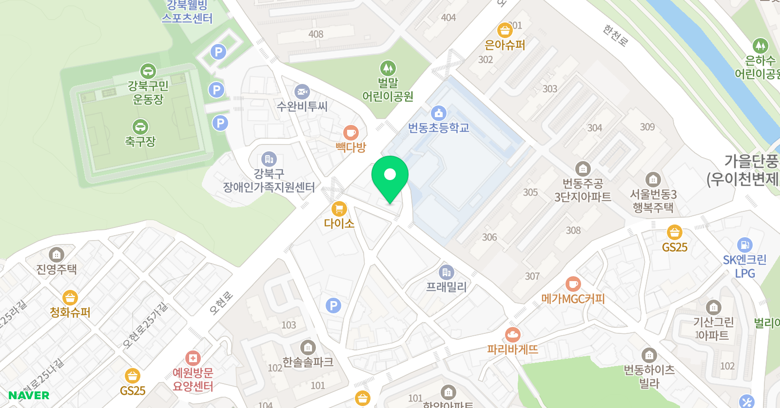 꿈의숲 음악학원 위치