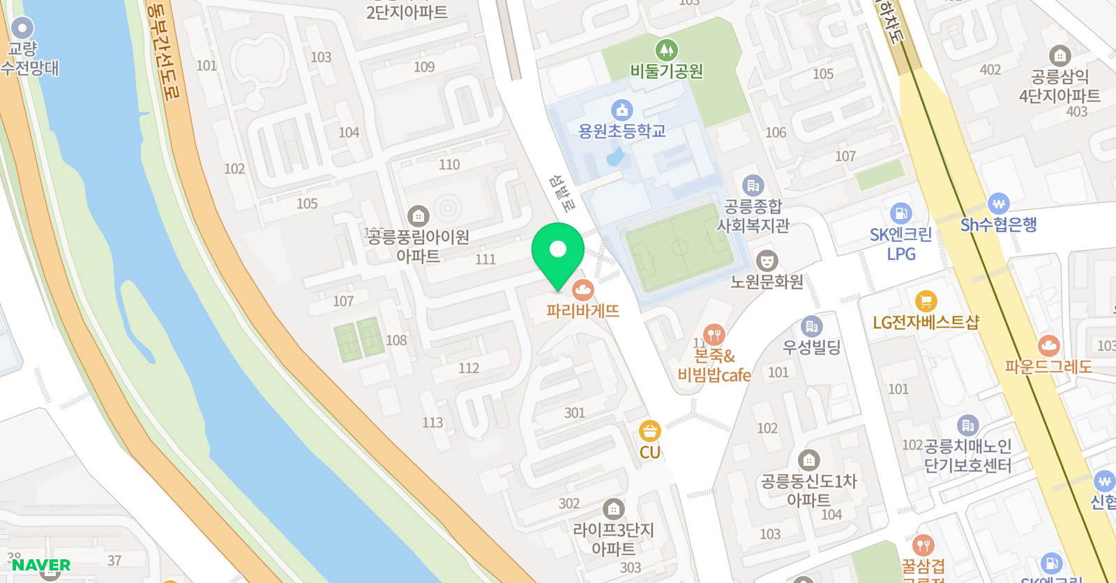 스마트해법 수학 노원공릉풍림1점 위치