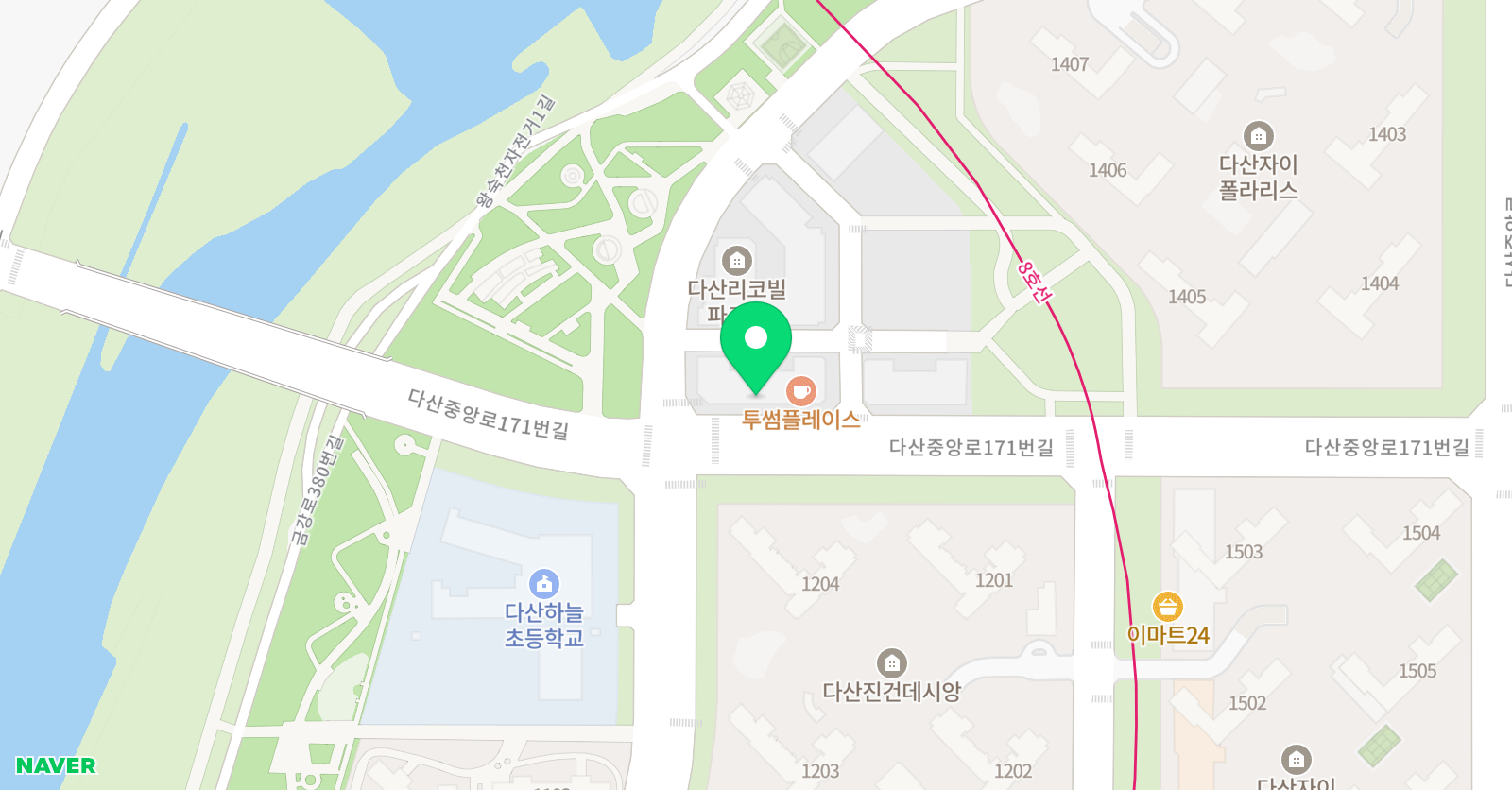 JTA용인대 태권도 위치