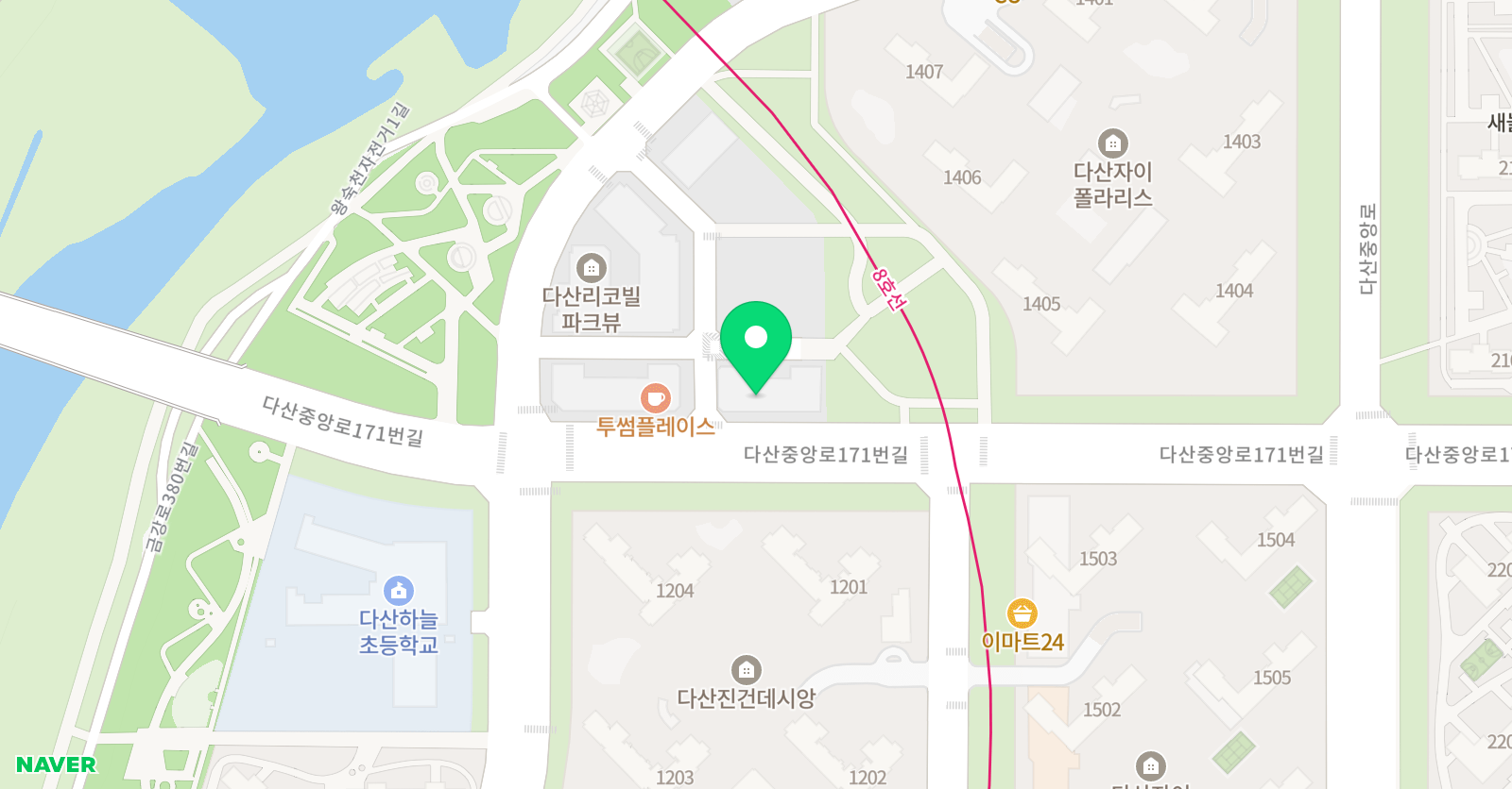 리딩오션 기탄사고력교실 다산하늘초학원 위치