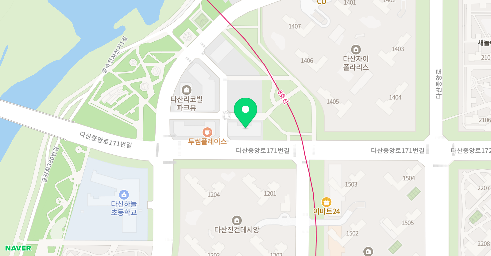 메이트 리듬체조 다산점 위치
