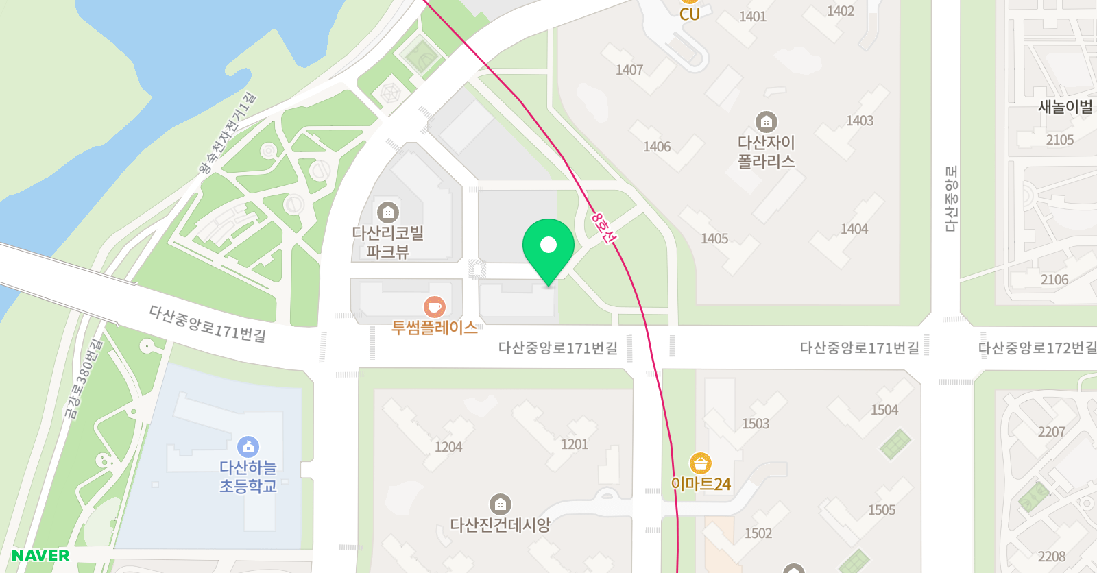 용인대하늘MBA 태권도장 위치