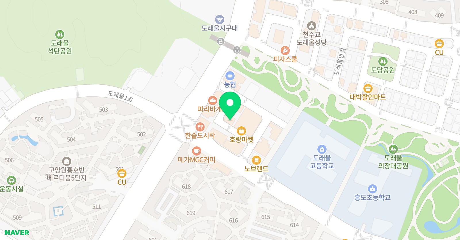 아소비 학원 고양도래울점 위치