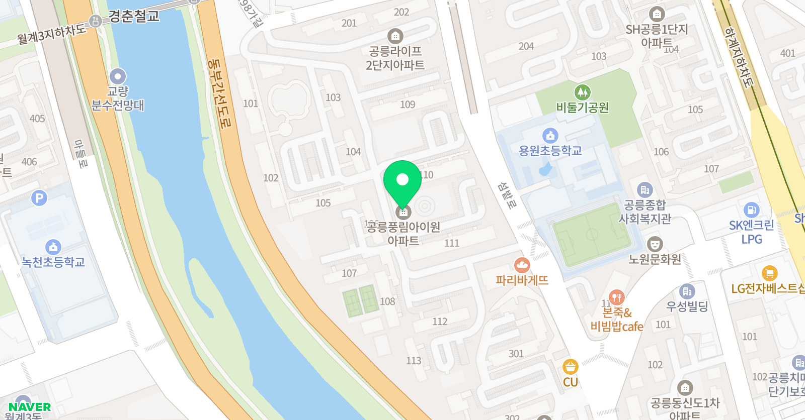 아소비 학원 노원공릉풍림점 위치