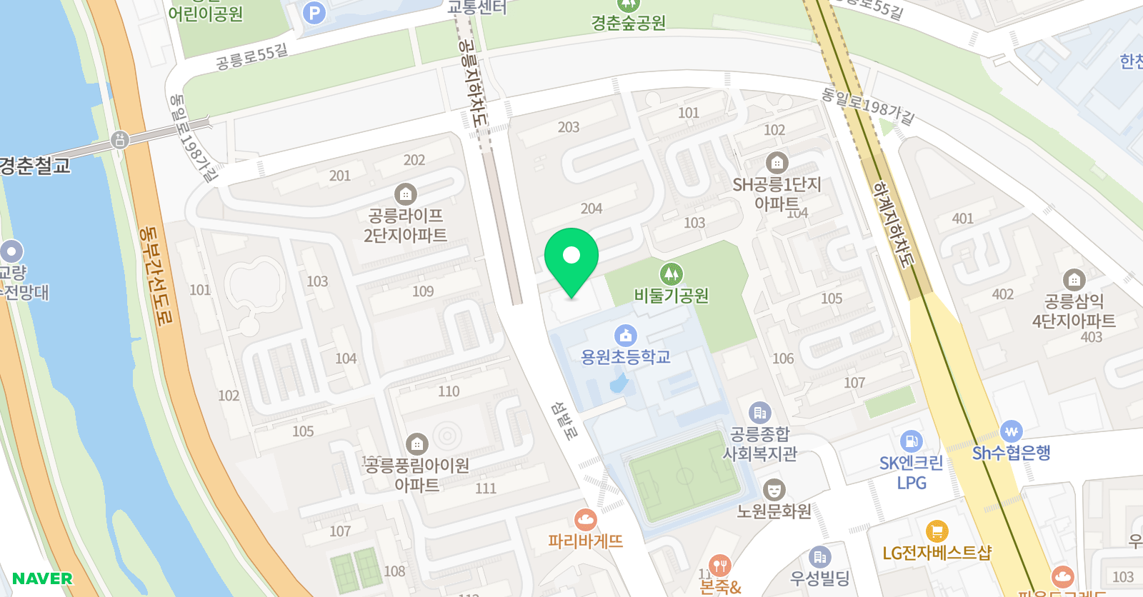 뮤엠 영어 용원초점 위치