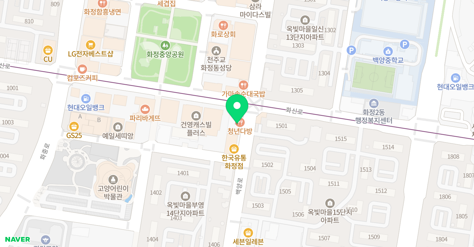 PK대치스파르타 화정센터 위치