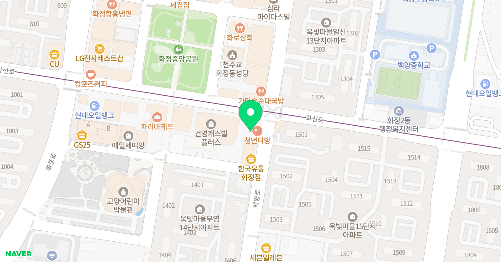 홍경희 학원 위치