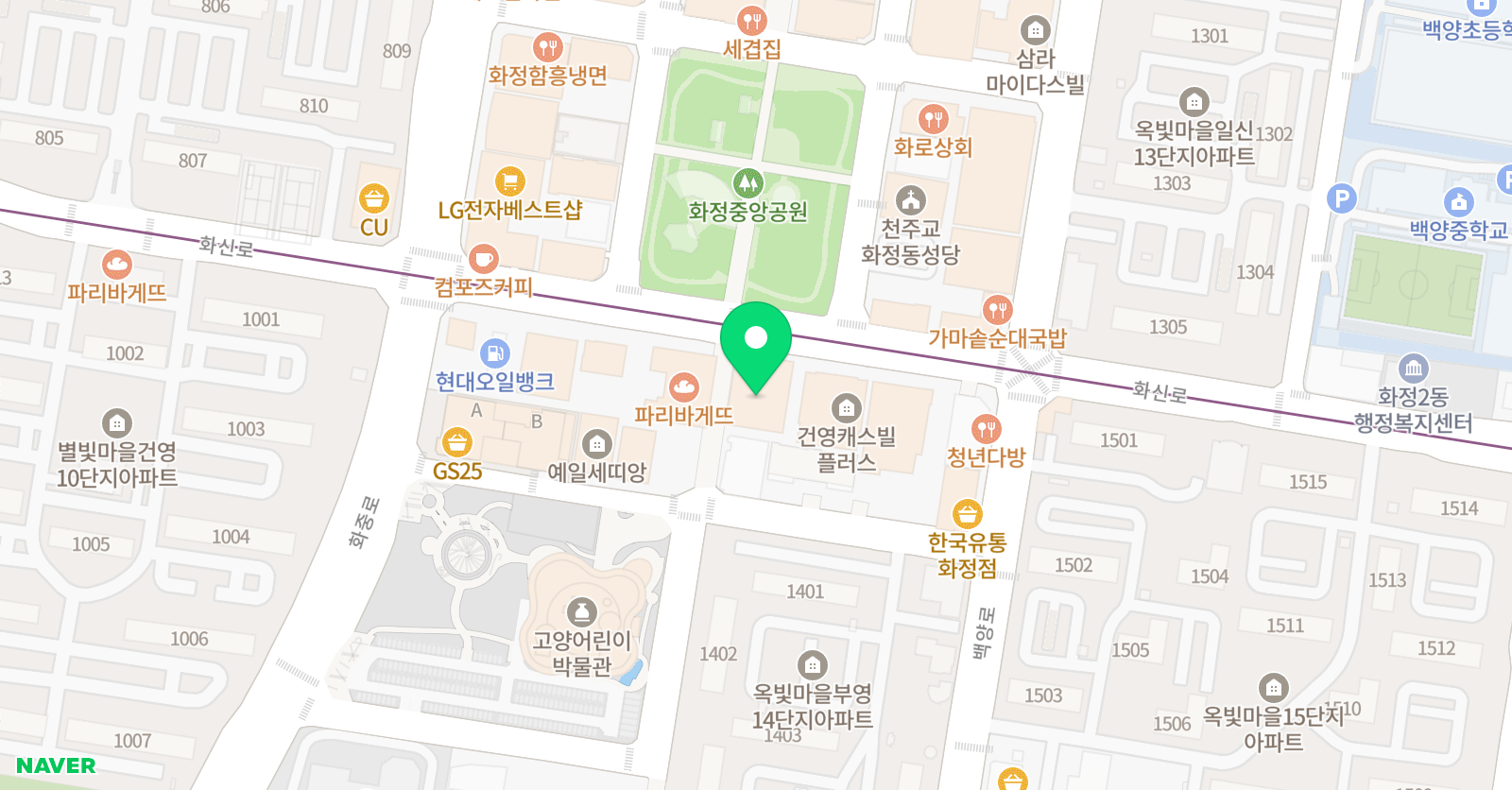 바나나엔씨 미술학원 화정캠퍼스 위치