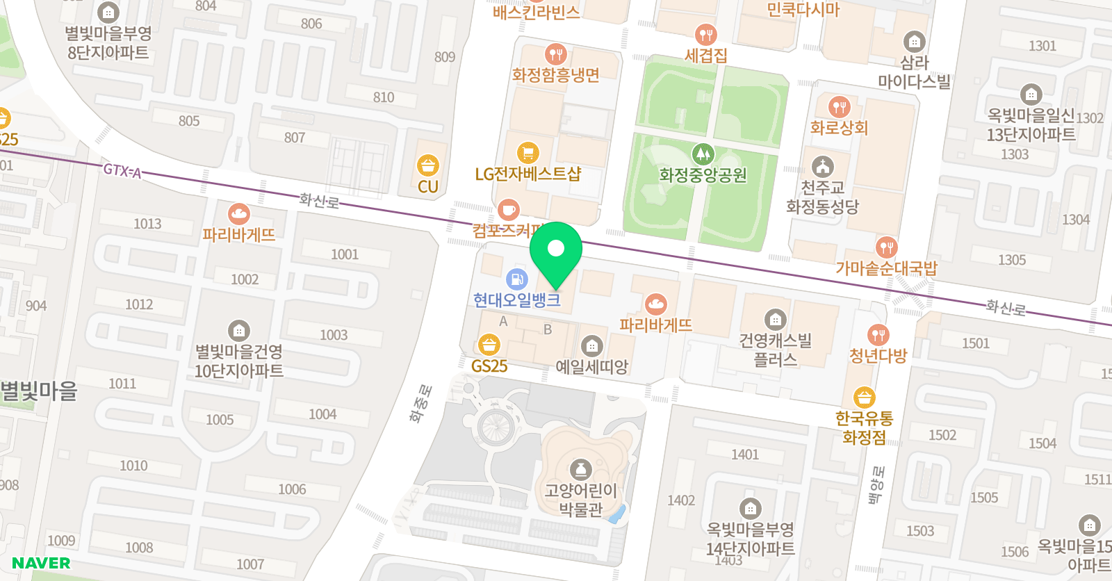 화정 포티언 어학원 위치
