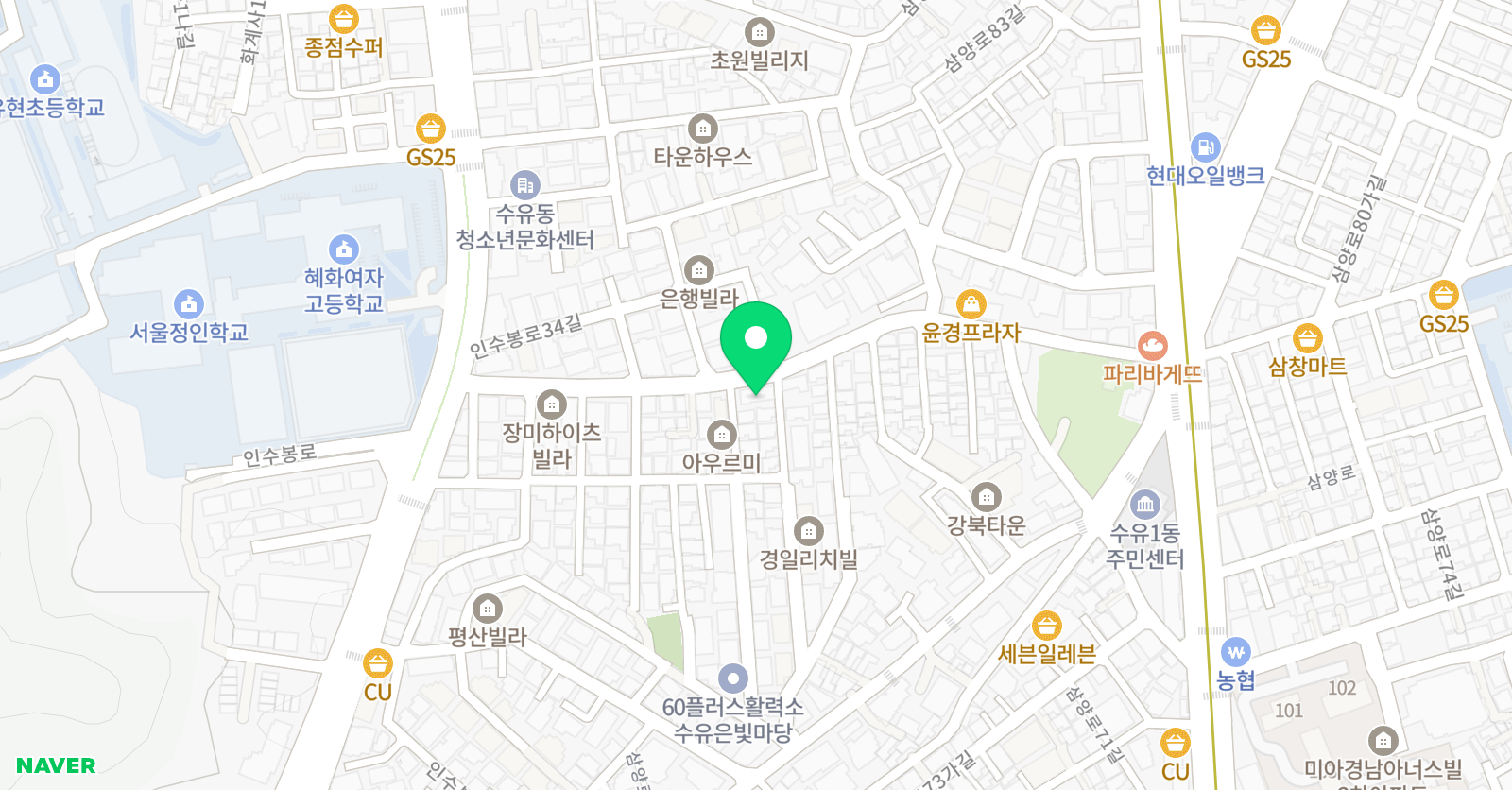 푸르넷 공부방 송미정 위치