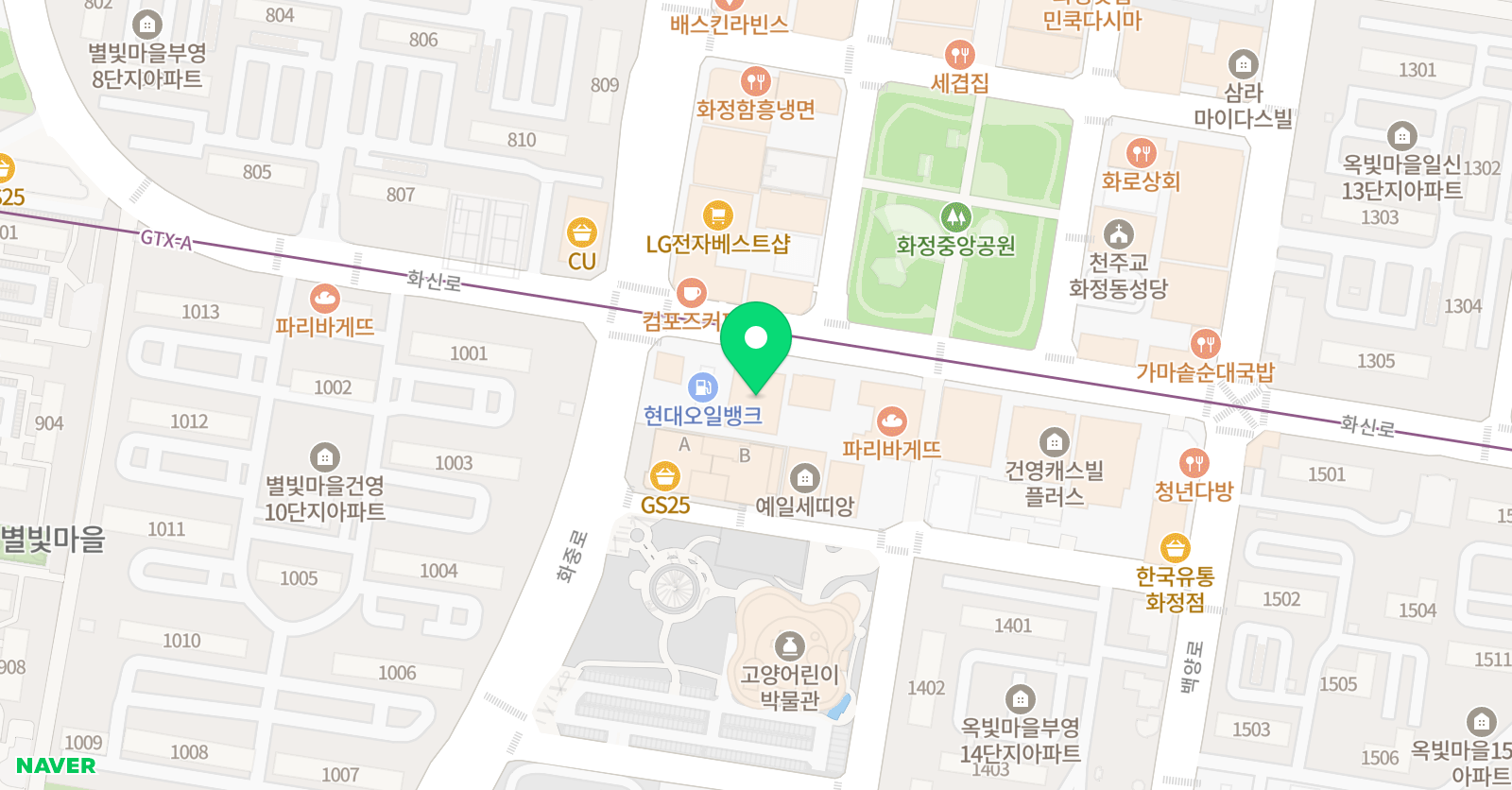 화정와이즈만 영재교육학원 위치