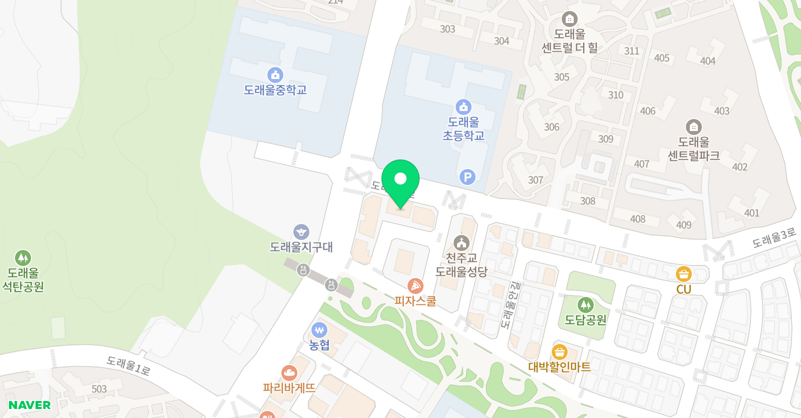 원흥 비전 태권도장 위치
