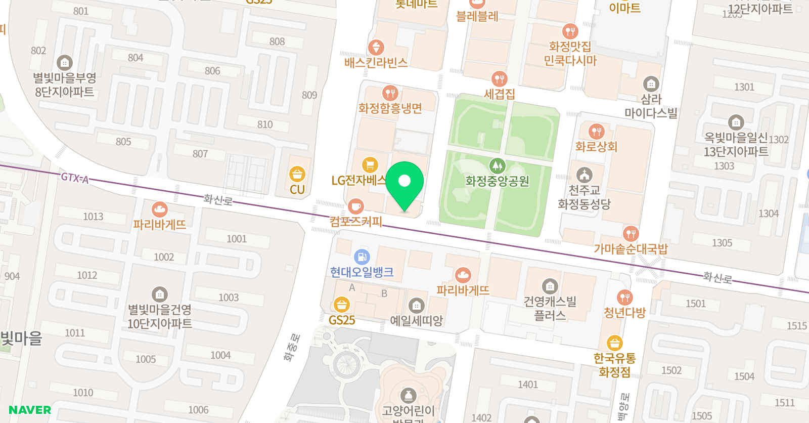 폴리어학원 덕양캠퍼스 위치