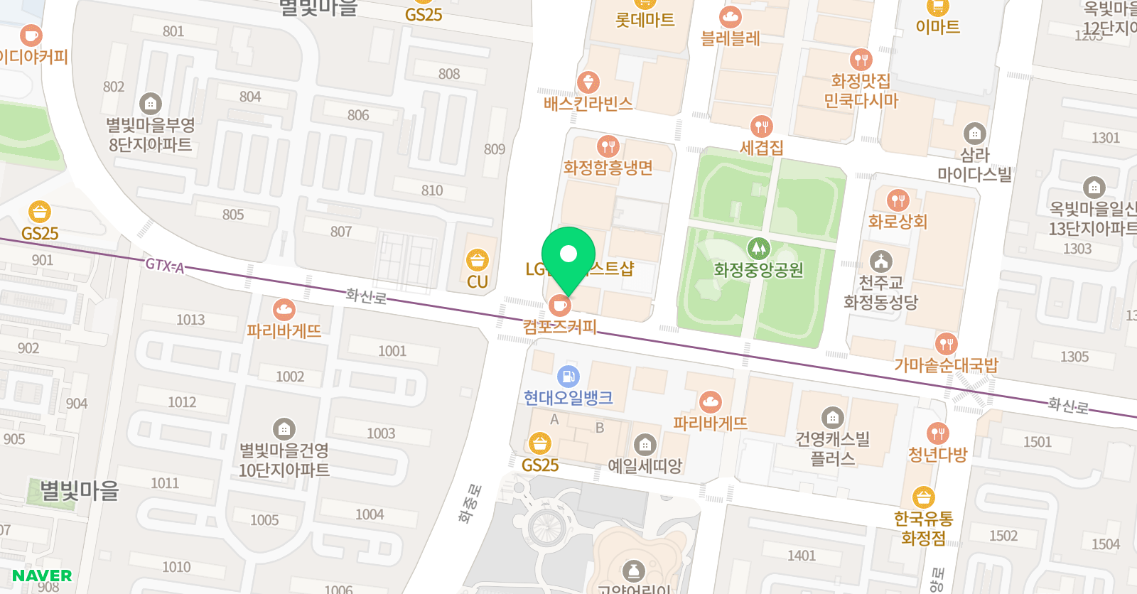 이챕터스 일산 화정점 위치