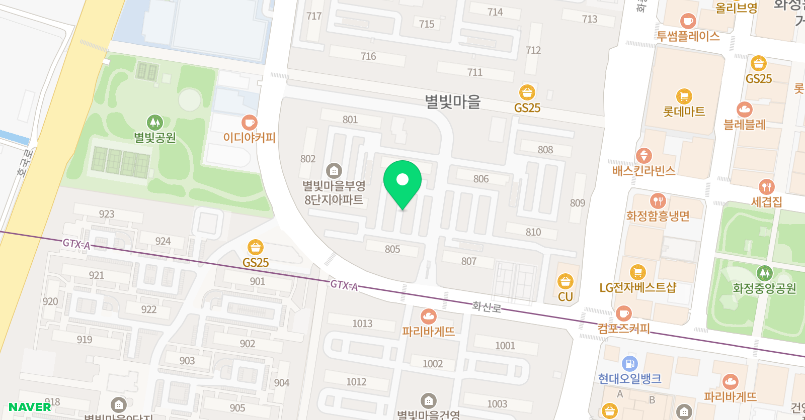 키즈엔리딩 리딩 화정별빛점 위치