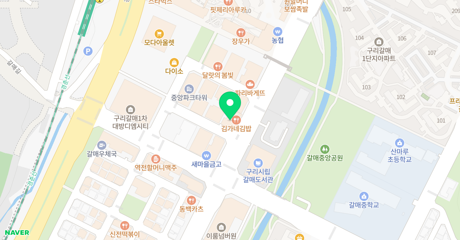 비상주니어 학원 위치