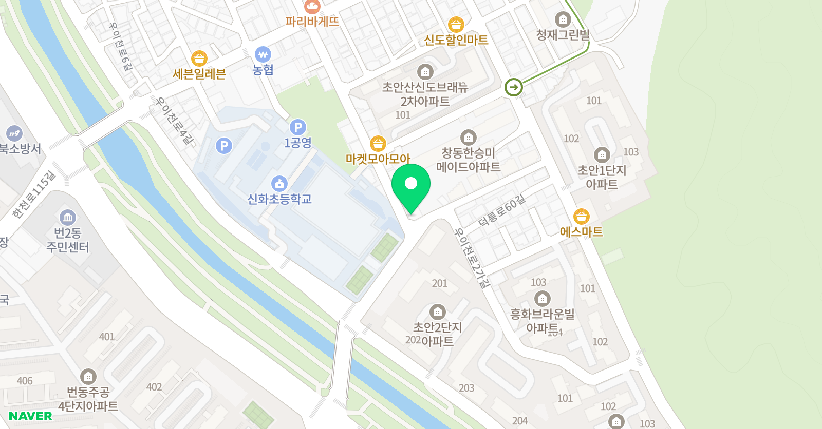 바른스터디 학원 영어관 위치