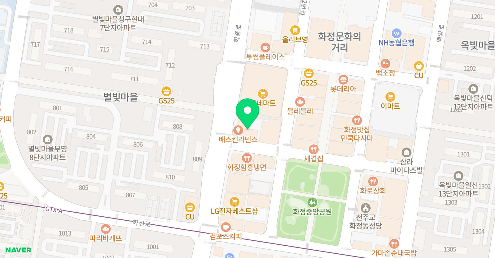 코딩앤플레이 AI코딩학원 고양화정 위치