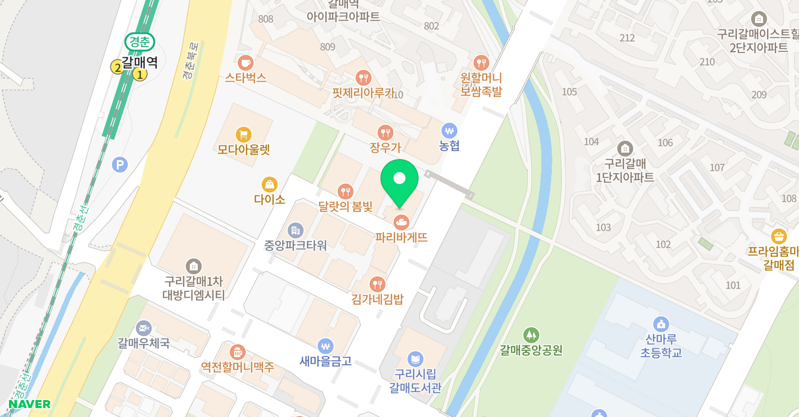 The비채 태권도장 위치