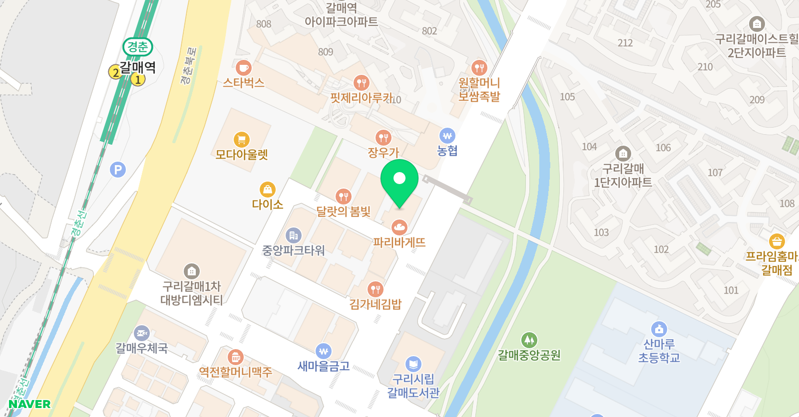 GnB 어학원 갈매캠퍼스 위치